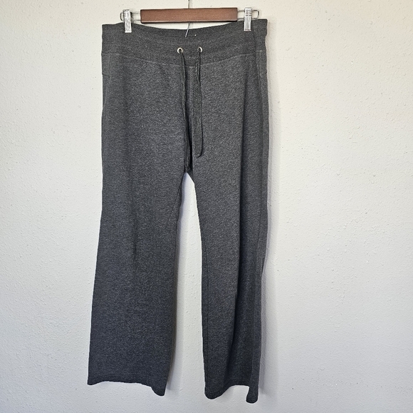 Xersion‎ JCP Dark Gray Thick Sweatpants Wide Leg Womens Size L Large - Picture 1 of 7